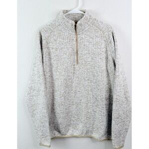 Onward Reserve 1/4 Zip Pullover Men's L Beige Heather Performance Fleece Outdoor